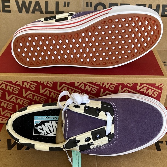 Vans COMFYCUSH ERA Suede/Canvas PurpleV/Classic White sneakers - platforms WMNS - Picture 4 of 16